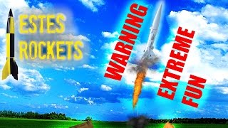 HIGH FLIER!! HOLY *$&#!!! Ignition Close Up! Rocket testing (Estes)