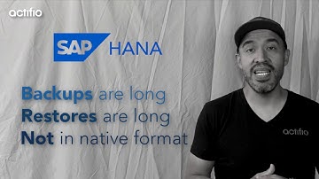 Actifio and GCP for SAP HANA in 90 secs