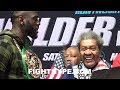 DEONTAY WILDER TRADES WORDS WITH DON KING IN FRONT OF STIVERNE; DOUBLES DOWN ON RETIREMENT TALK