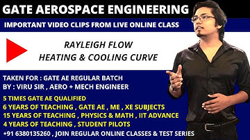 Rayleigh flow heating and cooling curve | GATE AEROSPACE ENGINEERING | GAS DYNAMICS LECTURES