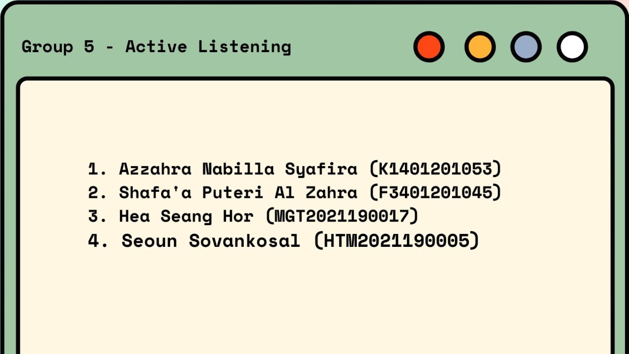 Final Project Group 5 - Active Listening Skills - YouTube