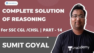 Complete Solution of  Reasoning for SSC CGL/CHSL | PART -14 | Sumit Goyal