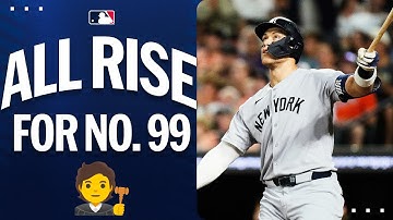 Aaron Judge cranks his 49th home run of the season 🐐 (He snakes it around the foul pole 🐍)