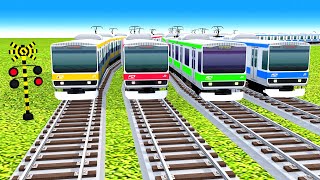 踏切アニメ あぶない電車 TRAIN 🚦 Fumikiri 3D Railroad Crossing Animation # train