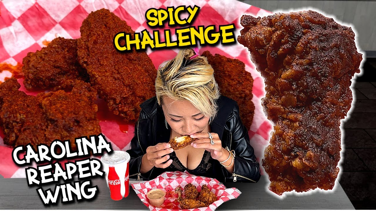 SPICY CAROLINA REAPER WING CHALLENGE at Spice C in Tustin, CA!! #RainaisCrazy