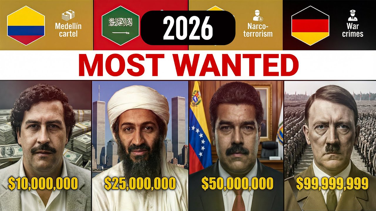 🔴 Самые разыскиваемые люди в истории – 2026