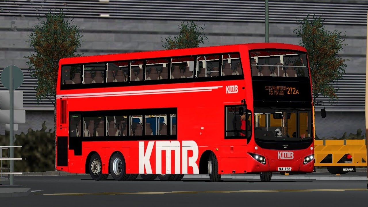 OMSI 2 KMB V6B/AVBML New Territories East V2 with 75K addon V6B202/AVBML1 WA756@272A 大學站➡️白石角 (循環線)