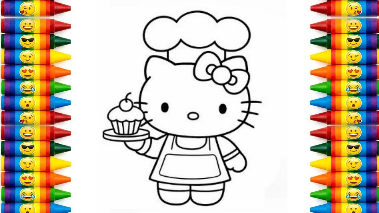 Рисунок мультяшной Hello Kitty 🌸 | Простой урок рисования для детей