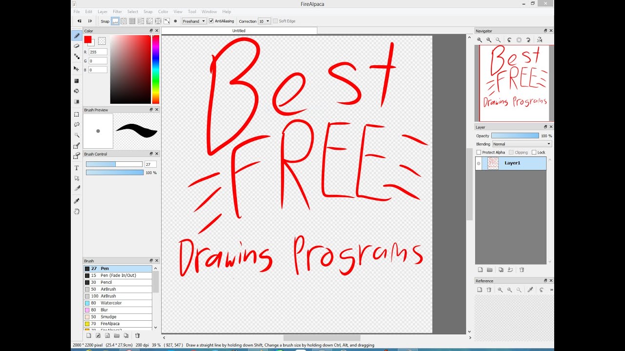  Best  FREE digital drawing  programs  2020 with links YouTube