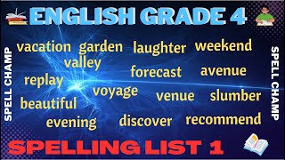 English Grade 4 Spelling List 1