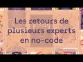 Web2day 2023  retours de plusieurs experts en nocode