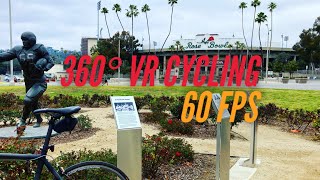 360° Virtual Bike Tour of Rose Bowl Loop [60 FPS] - VR Cycling Scenery for Exercise Bikes