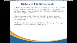#1 What is a Life Settlement and Their History