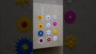12 Beautiful Flowers Rangoli Design #flowerrangoli #rangoli #art #shorts