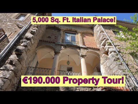 5,000 Sq Ft Palace Home! €190.000!! One Hour From Rome on Top of a Mountain!