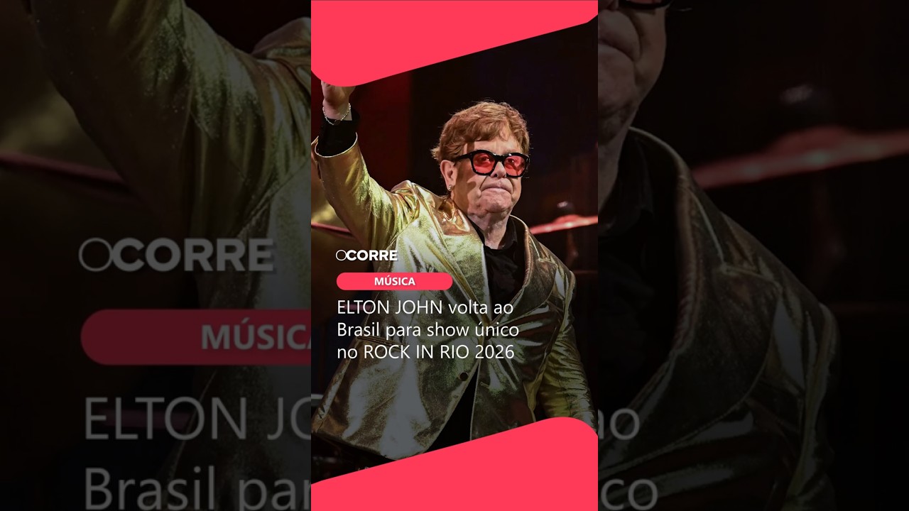ELTON JOHN volta ao Brasil para show único no ROCK IN RIO 2026