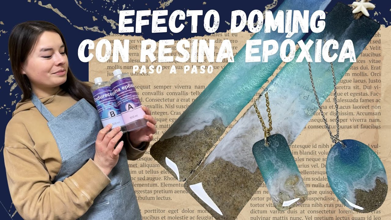 🎥 Tutorial DOMING en Resina Epóxica ✨ ¡Brillo y acabado profesional en colgantes y marcapáginas!🌊