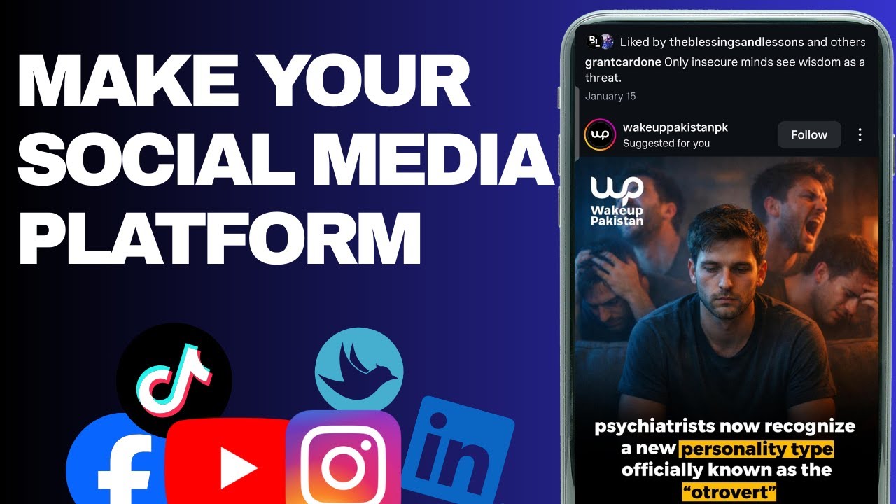 Create a Social Media Platform Like Facebook | How to create Social Media App | Shorts Reels App