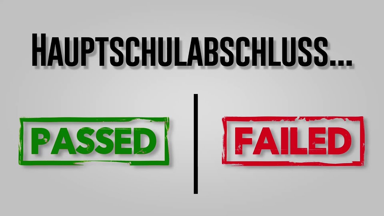 Was Passiert Wenn Man Den Hauptschulabschluss Nicht Schafft Würdest du den Hauptschulabschluss bestehen? (Teste dich) - YouTube