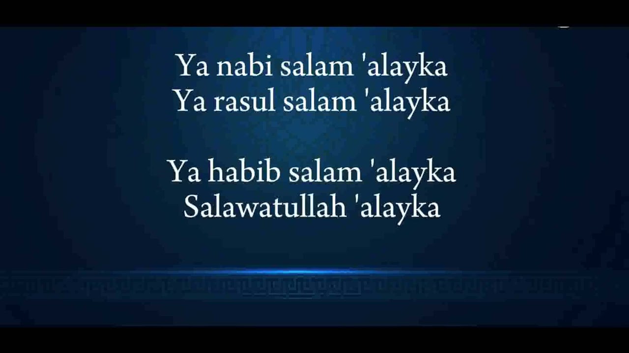 YA NABI SALAM ALAIKA - Adzando Davema (Karaoke)