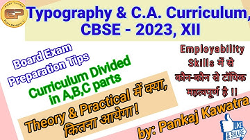 Typography and Computer Application Curriculum II XII Typography CBSE Curriculum 2023