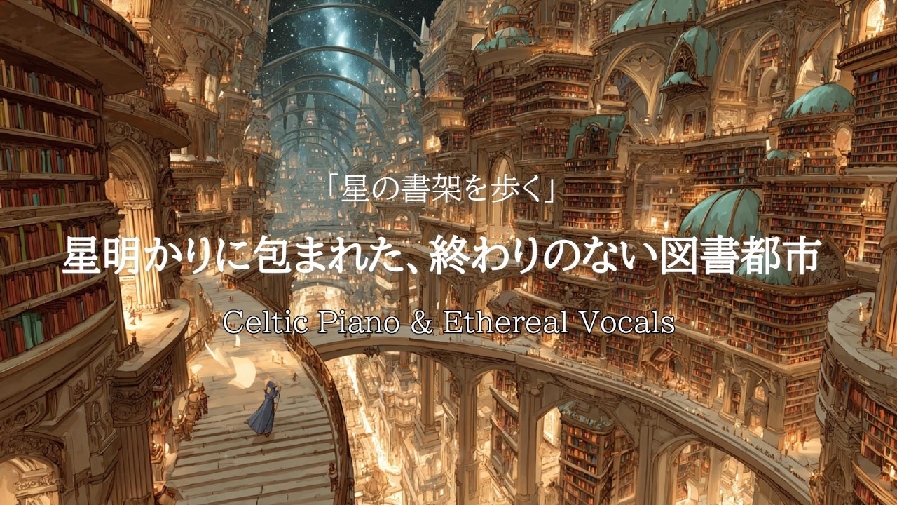【異世界ピアノ音楽/Celtic Music】星の書架を歩く【作業用・勉強用・睡眠用】Walking Through the Starry Library | Celtic Piano
