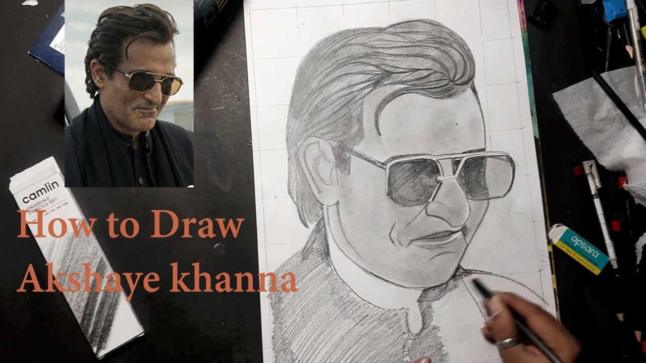 How to draw Akshaye khanna realistic face portrait