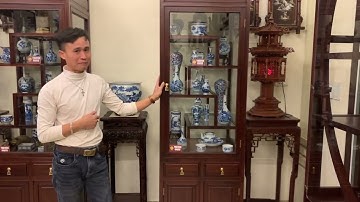 Cặp Tủ Góc Vuông Đẹp - Nội Thất Nhà Gỗ - Tủ bày đồ đẹp - Bàn ghế các loại - sập gụ tủ chè lối xưa