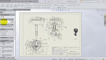 145 SolidWorks Drawing Tutorial  BOM and Balloons HD