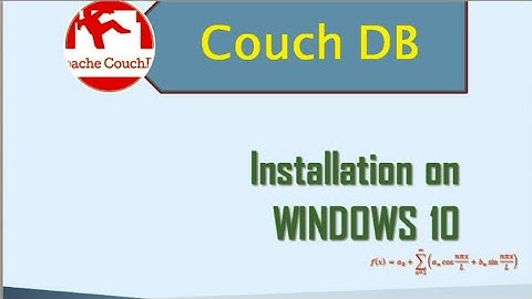 CouchDB Installation on windows 10 with database