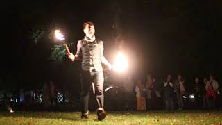 Sagadi Valge ÖÖ 2019, juggler performance by Sylvain Pomme of SypoCircus