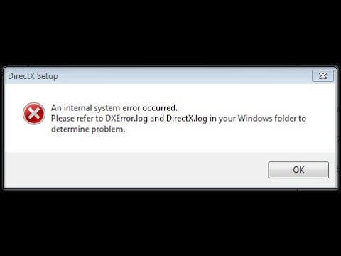 An internal error has. DXERROR.log и DIRECTX.log. Setup -1 ошибка. DIRECTX Setup - an Internal System Error occurred.. An Internal occurred ошибка.