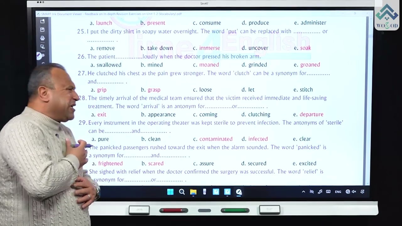 Feedback on In-depth Revision Exercises on Units 1-2 (Vocabulary)