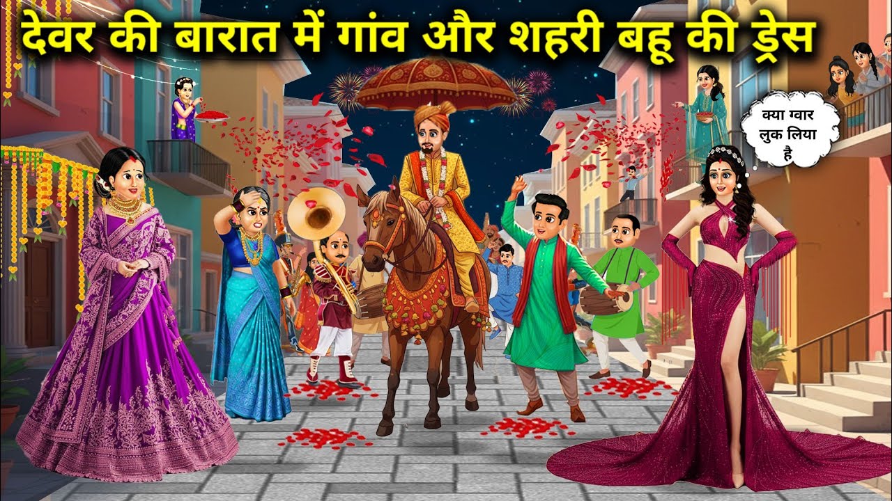 देवर की बारात मे गांव और शहरी बहू की ड्रेस|In Brother-In-Law Barat Village&City Daughter-In-LawDress