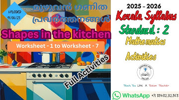Class 2 Maths Unit 1 Shapes in the Kitchen Maths Activities Worksheet 1 - 7 @GeneralEduOnline