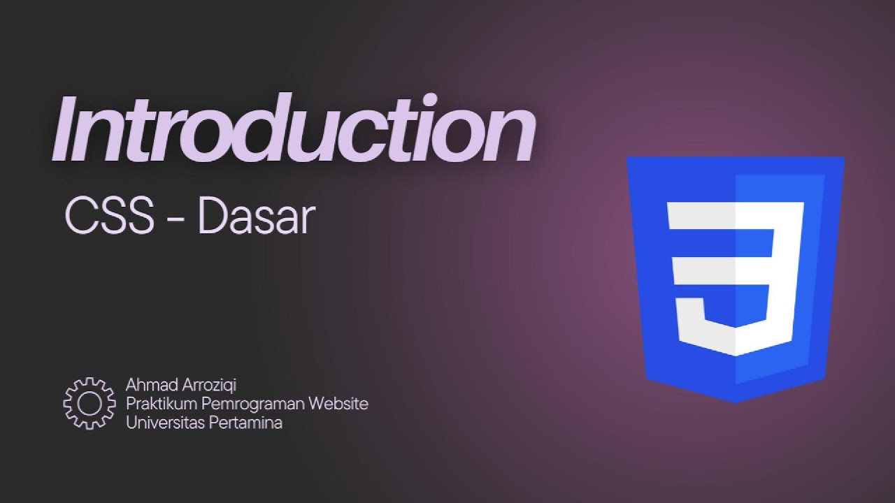 CSS Dasar - Pendahuluan - YouTube