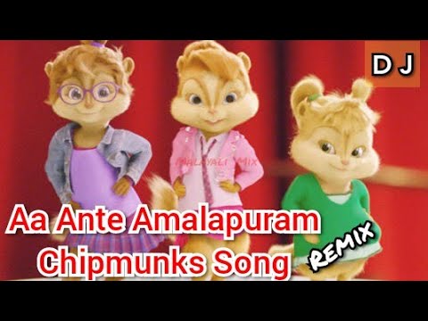 Aa Ante Amalapuram Chipmunks Song DJ Remix Video Song 4K