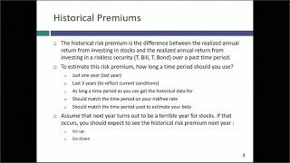 Session 4: Riskfree Rates & Equity Risk Premiums