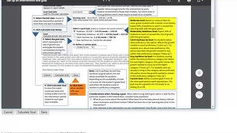 Setting progress monitoring goals in STAR