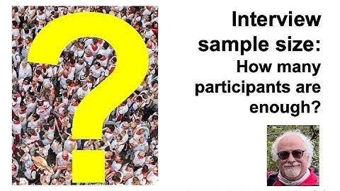 Interview sample size: how many are enough?