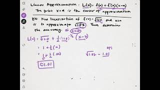 5.5 Linearization Part 1 (AP Calculus)