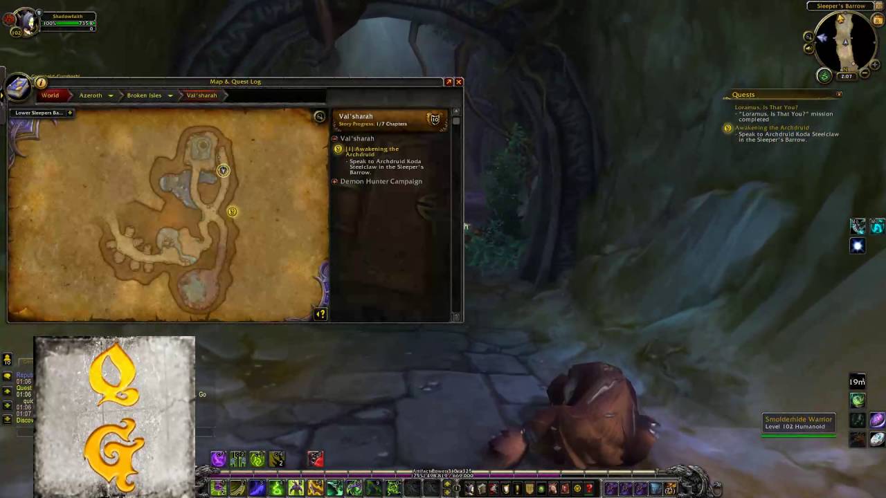 World Of Warcraft Legion Awakening the Archdruid YouTube