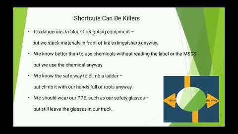 Safety toolbox talk 31 Shortcuts Can Be Killers