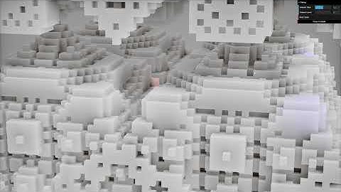 Voxel Falling Sand Simulation with Cone tracing