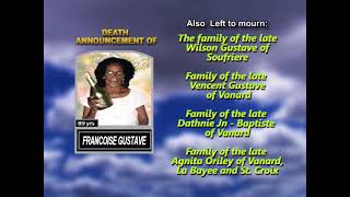 Francoise Gustave ~ Long Obituary