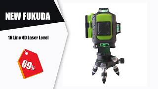 New Fukuda Professional 16 Line 4D Laser Level Japan Sharp Green 515NM Beam 360 Vertical And Horizon