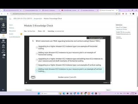 Module 5 Knowledge Check | Securing and Scaling the Data Pipeline | AWS Data Engineering