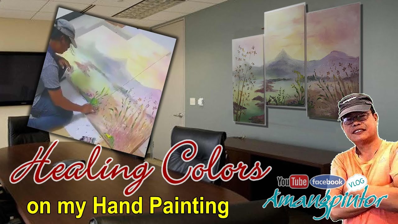 HEALING COLORS on my Painting | Hand/Finger Painting | Amangpintor Vlog