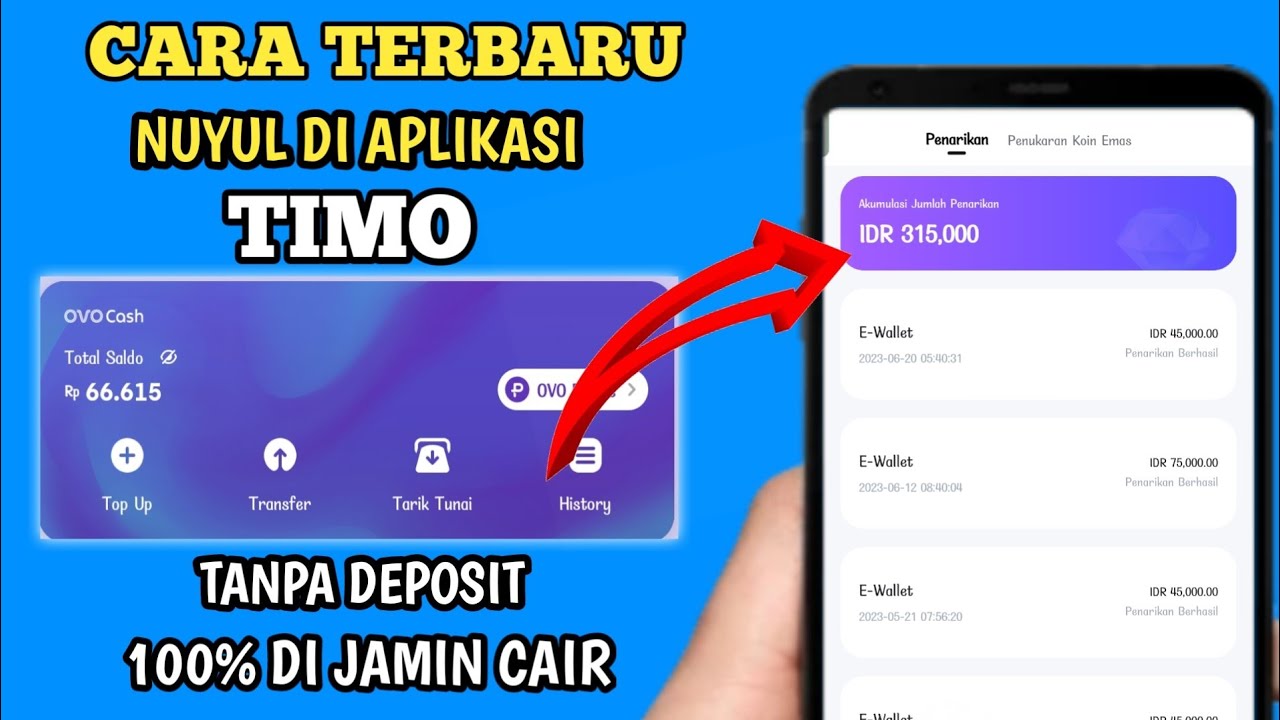 CARA TERBARU NUYUL APK TIMO | APLIKASI PENGHASIL UANG TERBARU !! DI ...