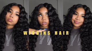 Most Natural Loose Deep V part Wig w/ Minimal Leave Out | NO GLUE NO LACE | FT. WIGGINS HAIR